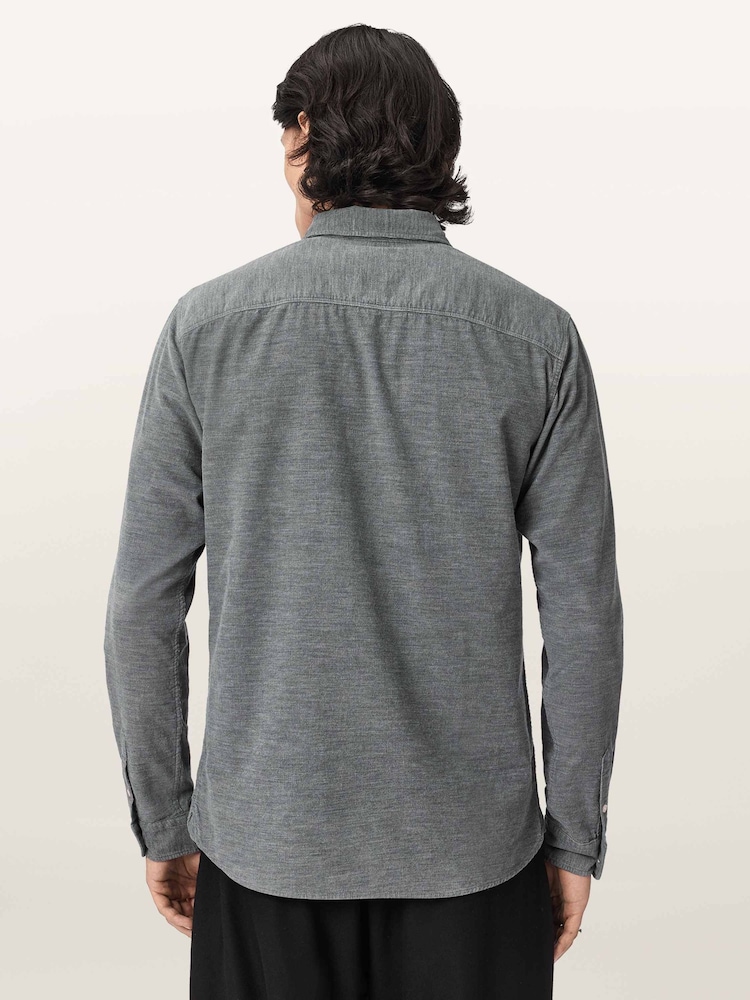 AllSaints Grey Lorella Long Sleeve Shirt - Image 2 of 6