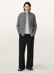 AllSaints Grey Lorella Long Sleeve Shirt - Image 4 of 6