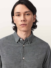 AllSaints Grey Lorella Long Sleeve Shirt - Image 5 of 6