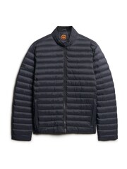 Superdry Blue Lightweight Short Puffer Coat - Image 7 of 9