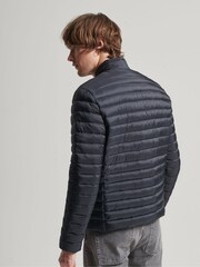 Superdry Blue Lightweight Short Puffer Coat - Image 2 of 9