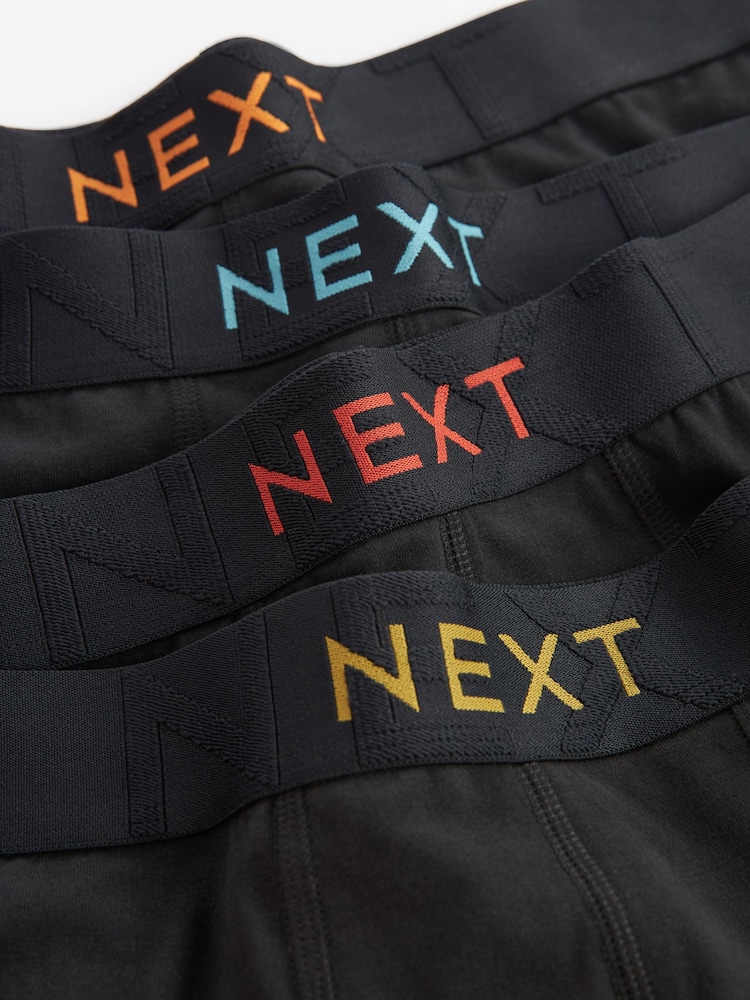Black Texture Colour Pop Waistband 4 pack Signature Comfort Hipsters - Image 7 of 7