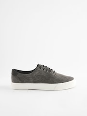 Black Washed Textile Trainers - Image 3 of 6
