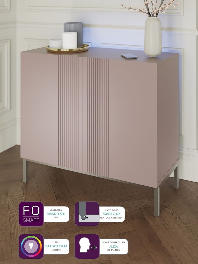 Frank Olsen Mulberry Iona 2 Door Tall Sideboard with SMART Features - Image 2 of 6