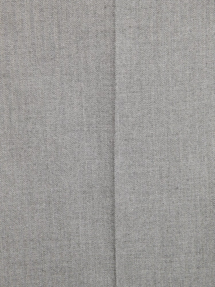 Grey Slim Fit Slim Fit Trimmed Herringbone Suit: Trousers - Image 6 of 6