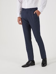 Skopes Blue Chrome Harcourt Tapered Fit Suit Trousers - Image 1 of 4