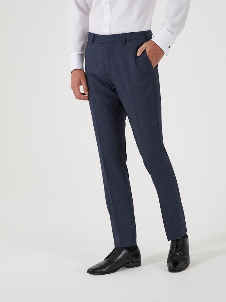 Skopes Blue Chrome Harcourt Tapered Fit Suit Trousers - Image 1 of 4