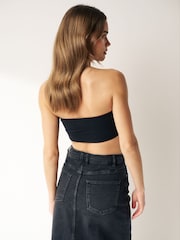 Черный/белый - Хлопок с высоким содержанием бандо Boobtube Tops 2 Pack - Image 6 of 10