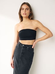 Черный/белый - Хлопок с высоким содержанием бандо Boobtube Tops 2 Pack - Image 7 of 10