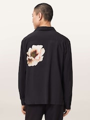 AllSaints Black Floraison Long Sleeve Shirt - Image 5 of 6