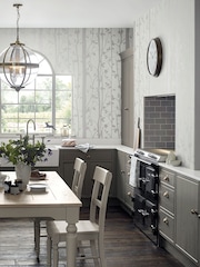 Laura Ashley White Cottonwood Pearlescent A4 Wallpaper Sample - Image 1 of 2