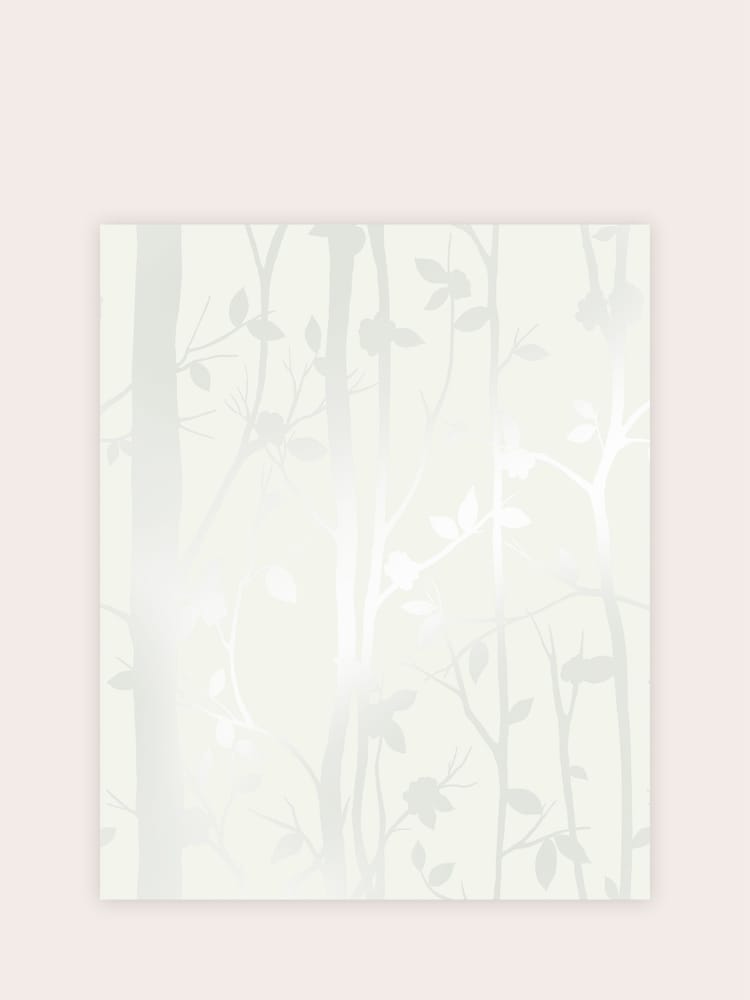 Laura Ashley White Cottonwood Pearlescent A4 Wallpaper Sample - Image 2 of 2