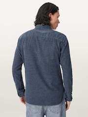 AllSaints Blue Lorella Long Sleeve Shirt - Image 3 of 7