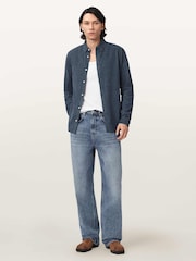AllSaints Blue Lorella Long Sleeve Shirt - Image 5 of 7