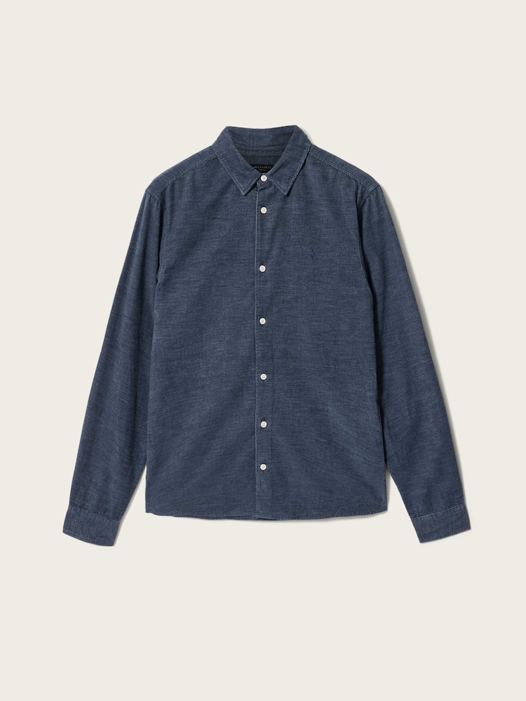 AllSaints Blue Lorella Long Sleeve Shirt - Image 7 of 7 AllSaints Blue Lorella Long Sleeve Shirt - Image 7 of 7