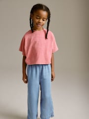 Light Blue Denim Wide Leg Trousers (3-16yrs) - Image 1 of 7