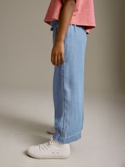 Light Blue Denim Wide Leg Trousers (3-16yrs) - Image 4 of 7