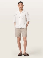 AllSaints Cream Feline Short Sleeve Shirt - Image 2 of 7