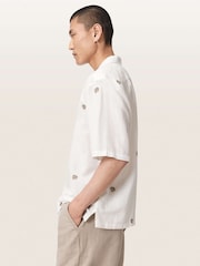 AllSaints Cream Feline Short Sleeve Shirt - Image 4 of 7