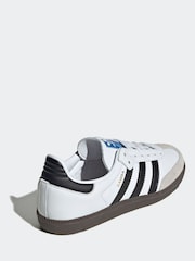 adidas Originals White Samba Og Junior Trainers - Image 4 of 9