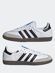 adidas Originals White Samba Og Junior Trainers - Image 5 of 9