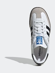 adidas Originals White Samba Og Junior Trainers - Image 6 of 9