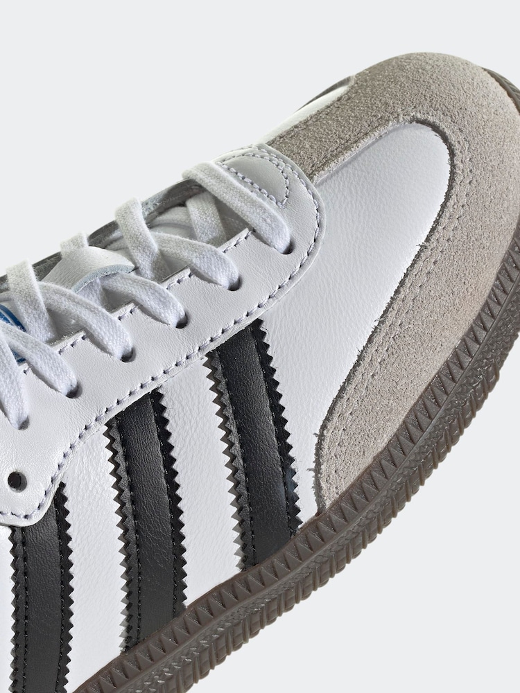 adidas Originals White Samba Og Junior Trainers - Image 9 of 9