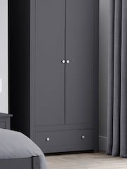 Julian Bowen Anthracite Grey Radley Double 1 Drawer Wardrobe - Image 1 of 1