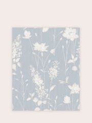 Laura Ashley Chalk Blue Dragonfly Garden A4 Wallpaper Sample - Image 2 of 2