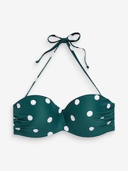Green Spot Shape Enhancing Bandeau Bikini Top - Image 3 of 3