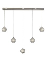 Searchlight Chrome Arum Chrome Bubble Glass 5Lt Bar Pendant Ceiling Light - Image 2 of 3