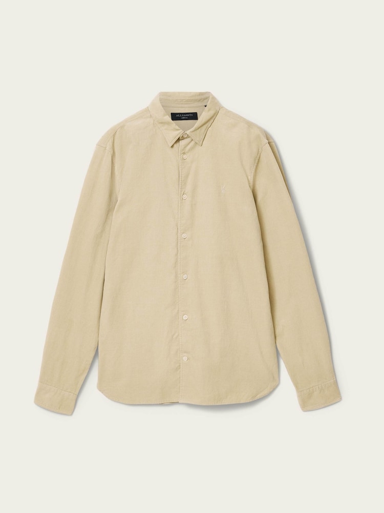 AllSaints Brown Birchwood Long Sleeve Shirt - Image 7 of 7 AllSaints Brown Birchwood Long Sleeve Shirt - Image 7 of 7