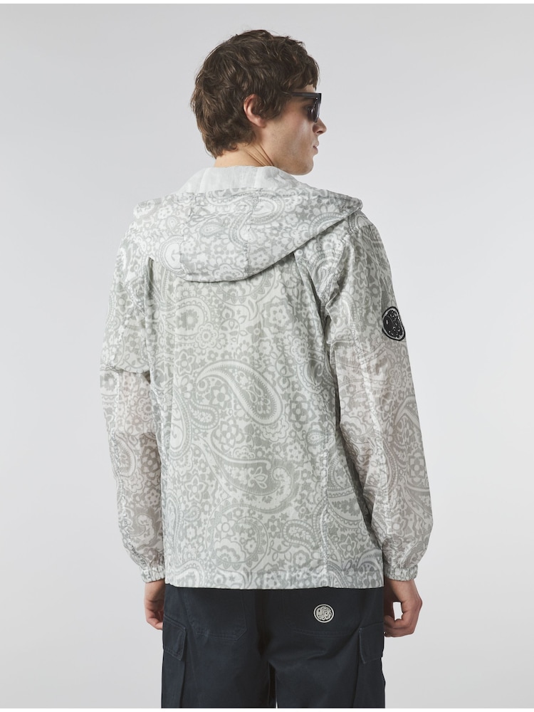Pretty Green Grey 100% Cotton Anchorage Paisley Lightweight Jacket - Image 2 of 4