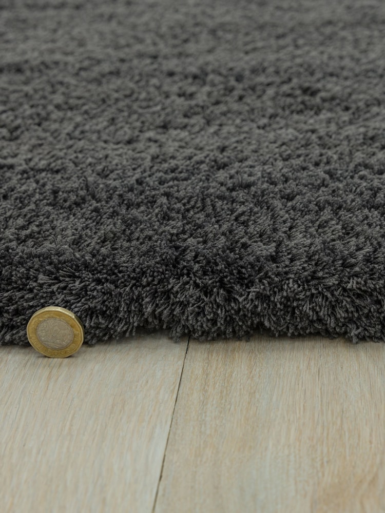 Asiatic Rugs Charcoal Grey Lulu Extra Soft Shaggy Rug - Image 2 of 5