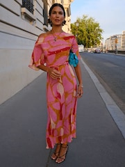 Never Fully Dressed Pink Abstract Tilly Dress - Image 3 of 6