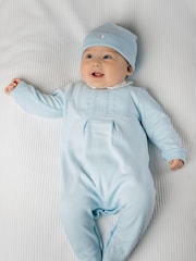 Emile et Rose 100% Cotton All in One With Embroidered Yoke & Hat - Image 1 of 4