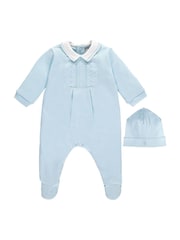 Emile et Rose 100% Cotton All in One With Embroidered Yoke & Hat - Image 2 of 4