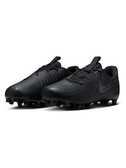 Черный/зеленый - Nike Kids Phantom 2 Academy Grey/Green Ground Football Boots - Image 3 of 12