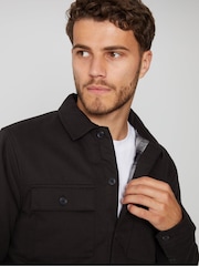 Threadbare Black Lightweight Shacket - Image 1 of 4
