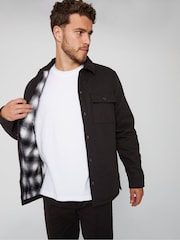 Threadbare Black Lightweight Shacket - Image 2 of 4