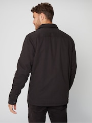 Threadbare Black Lightweight Shacket - Image 3 of 4