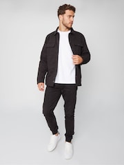 Threadbare Black Lightweight Shacket - Image 4 of 4