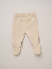 Rock-A-Bye Baby Boutique set bestaande uit een geribbelde velours jas en een broek met voetjes. - Afbeelding 3 van 4