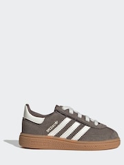 adidas Originals Brown Handball Spezial Elastic Lace Infant Trainers - Image 1 of 9