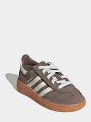 adidas Originals Brown Handball Spezial Elastic Lace Infant Trainers - Image 3 of 9