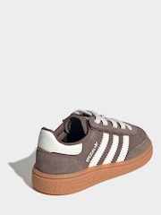 adidas Originals Brown Handball Spezial Elastic Lace Infant Trainers - Image 4 of 9