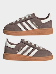 adidas Originals Brown Handball Spezial Elastic Lace Infant Trainers - Image 5 of 9