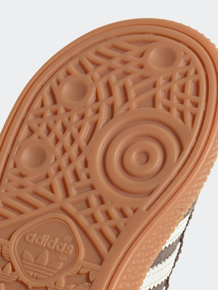 adidas Originals Brown Handball Spezial Elastic Lace Infant Trainers - Image 9 of 9