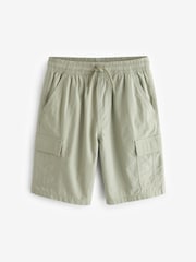 Sage Green Parachute Cargos Shorts (3-16yrs) - Image 1 of 3