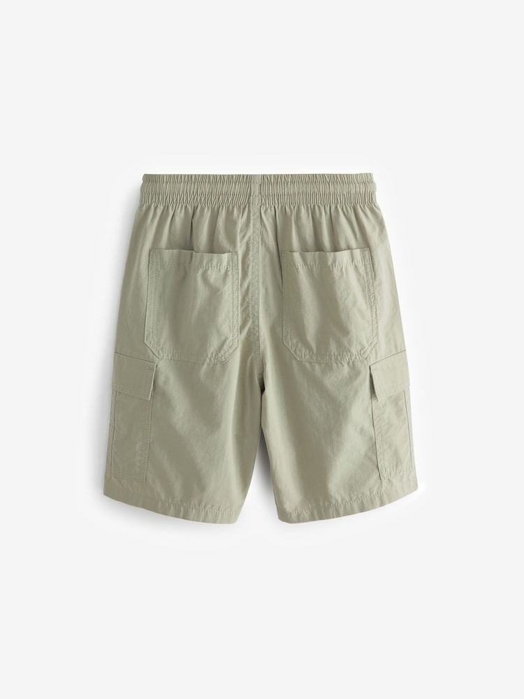 Sage Green Parachute Cargos Shorts (3-16yrs) - Image 2 of 3